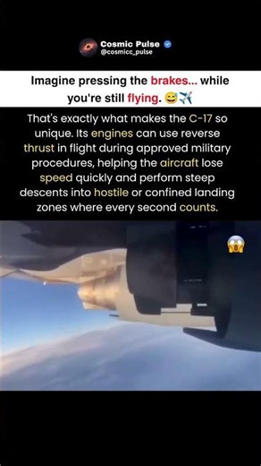 C-17 Can Fly Backward? The Reverse Thrust Secret That Saves Lives! ✈️🔥 #shorts #trending #viral