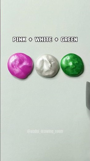 Pink + White + Green = What Color? 😱✨ | Satisfying Color Mixing Magic 🎨