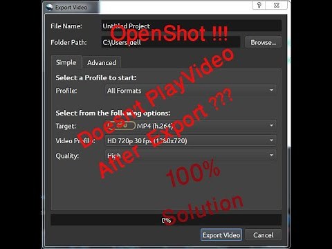 How to solve Video export problem in OpenShot. 100% Solution in 2020