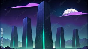 Against a backdrop of infinite darkness s of luminous towers rise up each one a testament to the unparalleled computing power and endless