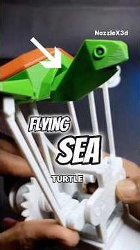 3D Printed Flying Sea Turtle Mechanism | #3dprinting #asmr #satisfying