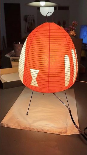 Assembling the Noguchi Akari 1AT lamp 🏮 timeless design! #noguchi #interiordesign #summeronshorts