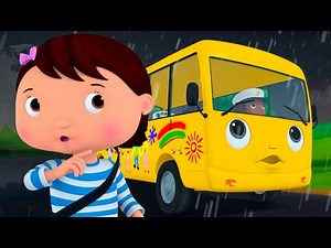 Calming Rainy Day Bus Song🌧️🚌 | 🚌Wheels on the BUS Songs! 🚌 Nursery Rhymes for Kids