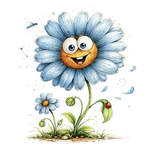 Whimsical Flower Clipart: Flower Spring Graphics (digital Download 20 PNG) - Etsy