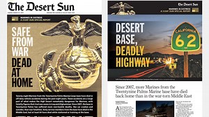 Desert base, deadly highway