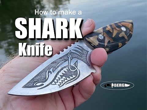 DIY Shark Themed Knife | Part 2: Beveling, Metal Etching, and Scale Mounting