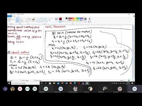 Solution of Second Order Differential Equation using Heun's Method (Numerical Methods)