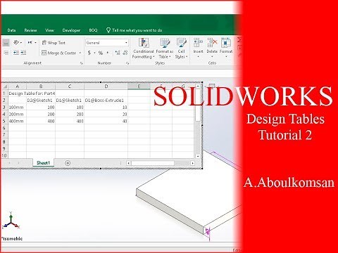 SolidWorks - Design table - Tutorial 2 - Suppress feature