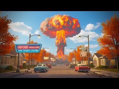 1950s Music Through Atomic Fallout City | 12 HOURS | Wasteland Ambience