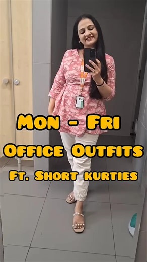 Mon - Fri Office outfits for women | Short kurti outfits for work
