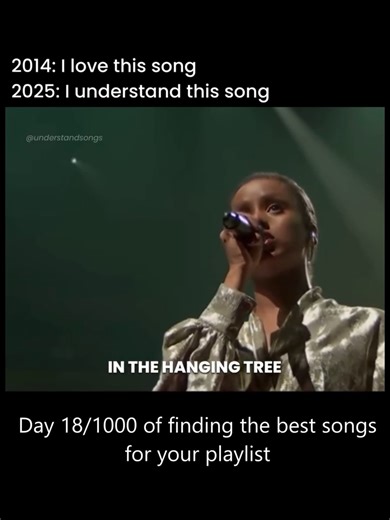 Follow 👉🏻 @mytone.app for more vibe 🎧, “The Hanging Tree” is a haunting folk-style song released in 2014 as part of The Hunger Games: Mockingjay – Part 1 soundtrack and performed by Jennifer Lawrence as Katniss Everdeen. The music is simple and soft, with very few instruments, which makes the song feel quiet, sad, and mysterious. This slow, gentle sound helps listeners focus on the story told through the lyrics. The song talks about a man who is punished and calls to the person he loves to me