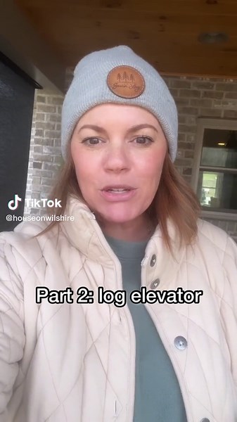 Part 2: log elevator Drop all questions below #diy #elevator #dumbwaiter #lift #outdoorfireplace #deck #patio #inventions #logstorage #dadsofinstagram #houseonwilshire #madeit