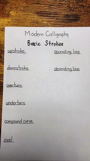 Learn Modern Calligraphy: Master the Basic Strokes