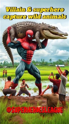 Villain & superhero capture wild animals 💥 Avengers Marvel Character #shorts #marvel #spiderman