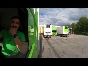 الرجوع بالقاطرة والمقطورة // سائق شاحنة في السويد // سائق شاحنة في اوروبا