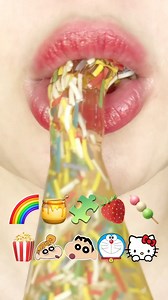 ASMR RAINBOW EATING SOUNDS MUKBANG EMOJI FOOD HONEY 이모지 먹방 🌈🍯🧩🍓🍡🍿 #ASMR #RAINBOW #FOOD #EATING #KOREAN #MUKBANG #EMOJI #SOUND | 문 Moon ASMR