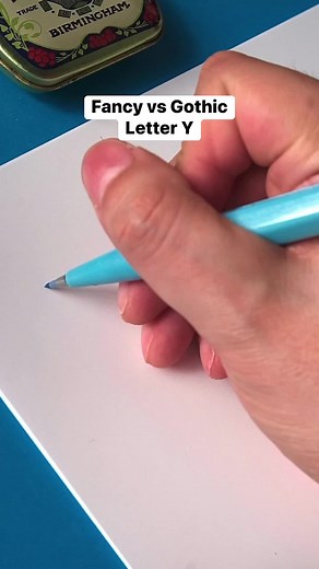 127K views · 2.4K reactions | Fancy vs Gothic letter Y #calligraphy | Made by Edgar | Facebook