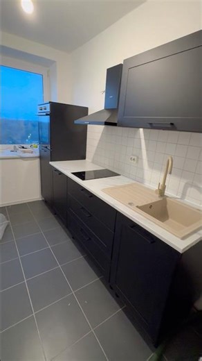 Modern Black Kitchen Installation 🖤 #kitchen