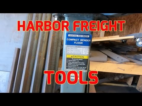 Using the Harbor Freight Compact Bender for Steel Target Hangers. #HarborFreight #tools
