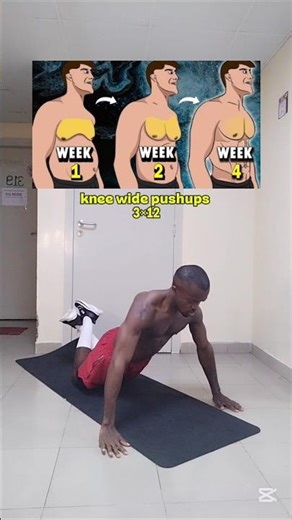Knee pushups variation for beginners #pushups #homeworkout #workout #chestworkout