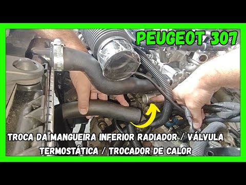 How to Install the Lower Radiator Hose, Thermostat Valve, and Heat Exchanger on a Peugeot 307