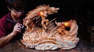 516K views · 7.9K reactions | Dragon Ball Z：Goku vs Majin Vegeta Wood Carving | Woodart Vietnam | Facebook