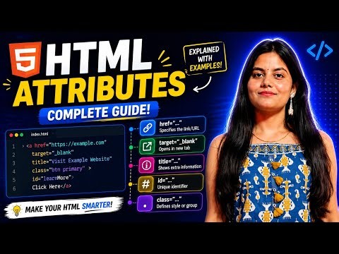 Learn HTML Attributes with Example | href, src, alt, id, title