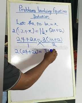 Word Problems involving Equations