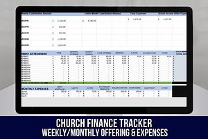 Church Finance Tracker: Weekly Contribution & Expense Spreadsheet (digital Download) - Etsy