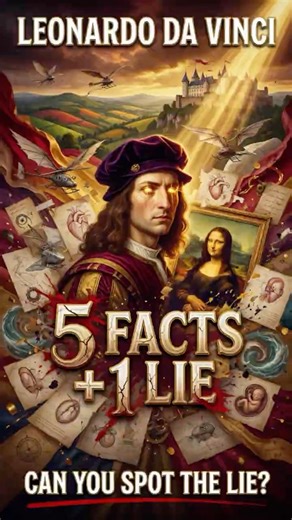 🧠 5 Craziest Facts About Leonardo da Vinci + 1 Lie 😱 Which One is Fake?