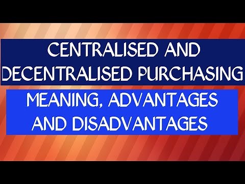 Centralisation And decentralisatio |Centralised And Decentralised purchasing