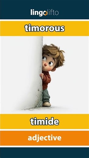 🇬🇧🇫🇷 timorous - timide : learn English : apprenons l'anglais : vocabulary builder