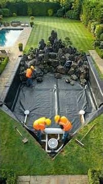 Build a fish tank pond & wooden bridge to transform your yard