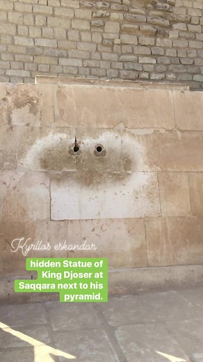 26K views · 563 reactions | Hidden statue of King Djoser in secret room (serdan) behind his step pyramid at Saqqara. 3rd dynasty, old kingdom. #shadow_of_pharaohs | Kyrllos Eskandar-Egypt Tourguide | Facebook