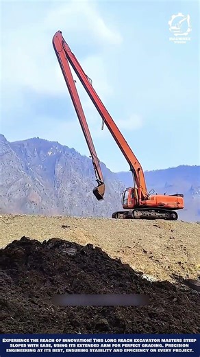 Excavator Soil Grading Machine Work for Reservoir bank maintenance and slope finishing