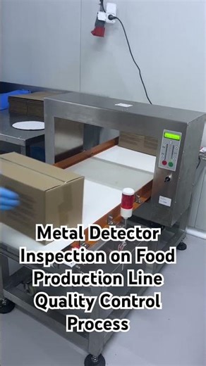 Metal Detector Inspection on Food Production Line - Quality Control Process #foodfactory