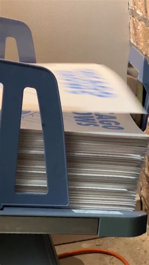 Russo print job done! 1,000 blue posters for @no_commercial_value! Though most have been claimed, more will come. Check out @no_commercial_value for more info. | Matiz Press