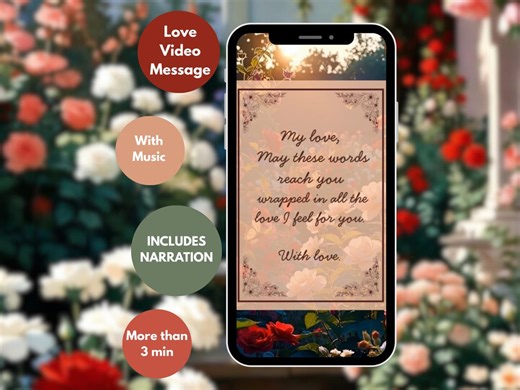 Love Video Gift – Romantic Digital Animated Message With Music & Narration | Ecard - Etsy UK