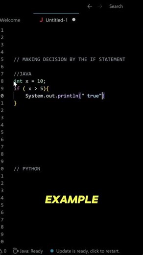 PYTHON VS JAVA | if-statement #python #coding #java #coding #cs