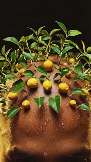 Full Head Lemon Growth🍋✨ #LemonTreeEffect #CinematicVFX #naturetransformation #RealisticGrowth