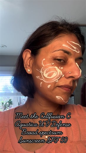 Meet my favourite new and the best anti-aging product (sunscreen)!! The @Cell Fusion C Global Aquatica UV Defense Broad Spectrum Sunscreen SPF 50 It leaves no white cast, protects my skin and gives it a beautiful hydrated glow! #aquaticasunscreen #cooling #skincare2025 #sunscreenreview #protectandglow