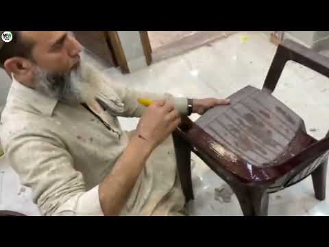 how to paint a plastic chair | plastic chair painting