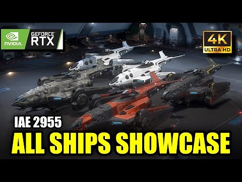 STAR CITIZEN — FULL TOUR of ALL SHIPS at IAE 2955 (4K Ultra, No Commentary)