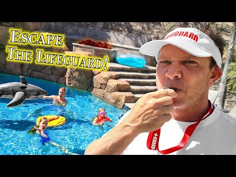 Escape the Lifeguard! Homeless Dave Can't Swim!!!