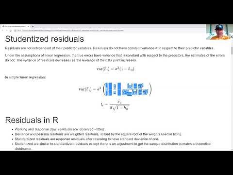Residuals, standardized residuals, and Studentized residuals