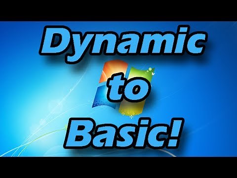 How to convert a Dynamic hard drive to Basic