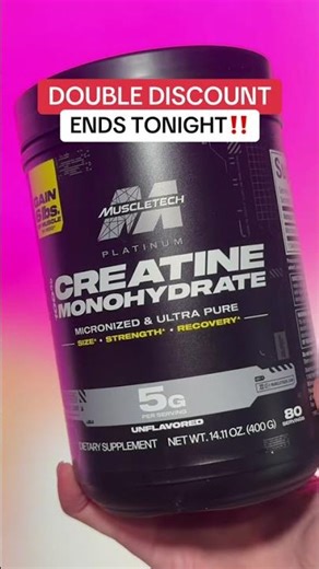 RUNNNNNN 🏃🏻‍♀️💨 and grab the DOUBLE DISCOUNT on the MuscleTech Creatine Monohydrate‼️ #muscletech