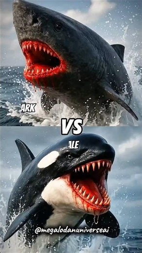 Killer Orca Vs Megalodan & Dangerous Sharks 🤯 Who Will win..? #shorts #viral #vs