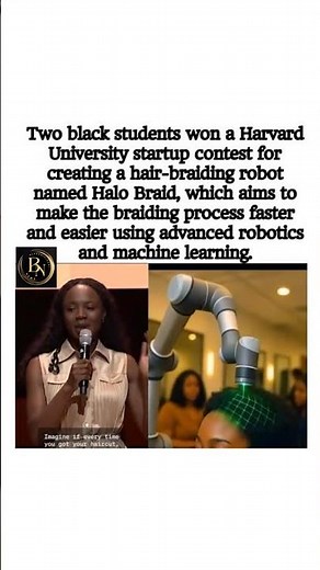 Two Black Harvard Students Just Created a Hair-Braiding Robot! | Halo Braid Innovation ✨ #braids