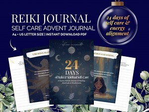 Reiki Journal | 24-day Spiritual Self-care Challenge | Printable Reiki Christmas Workbook PDF, Meditation & Reflection - Etsy
